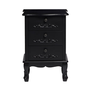 ANTOINETTE 3 DRAWER CHEST BLACK