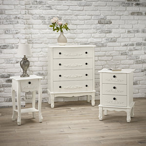 ANTOINETTE 3 DRAWER CHEST WHITE