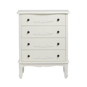 ANTOINETTE 4 DRAWER CHEST WHITE