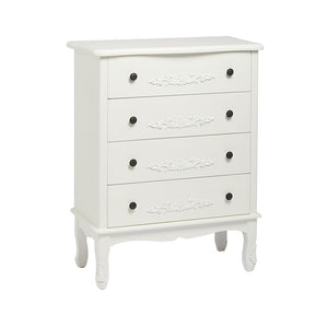 ANTOINETTE 4 DRAWER CHEST WHITE