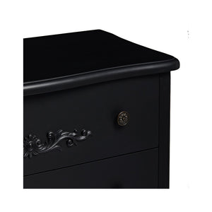 ANTOINETTE 5 LARGE DRAWER CHEST BLACK