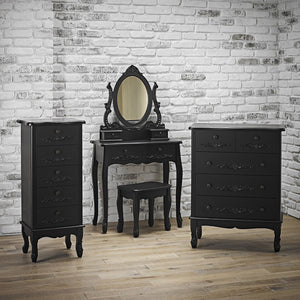 ANTOINETTE 5 LARGE DRAWER CHEST BLACK